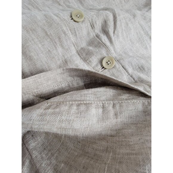 Eileen Fisher Womens Organic Linen Button-Up Shirt Jacket Lightweight Casual - Picture 7 of 8